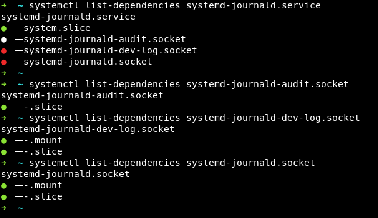 systemd-journald-dependence